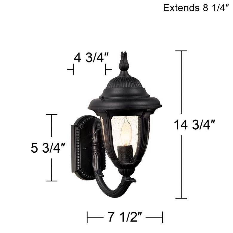Casa Sierra&#8482; 14 3/4&quot; High Black Finish Traditional Outdoor Light more views