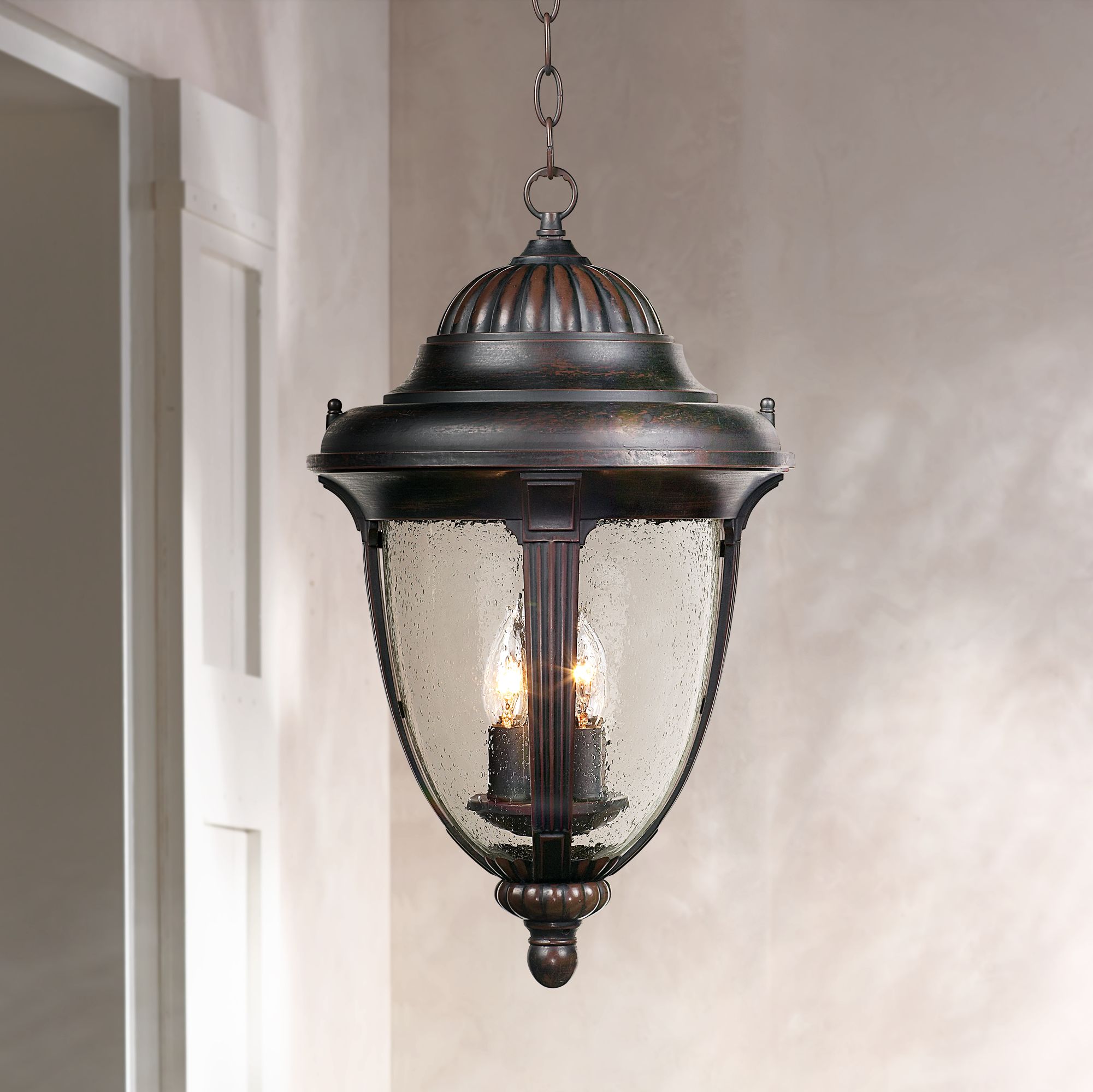 Bronze, Hanging Lantern Outdoor Lighting | Lamps Plus