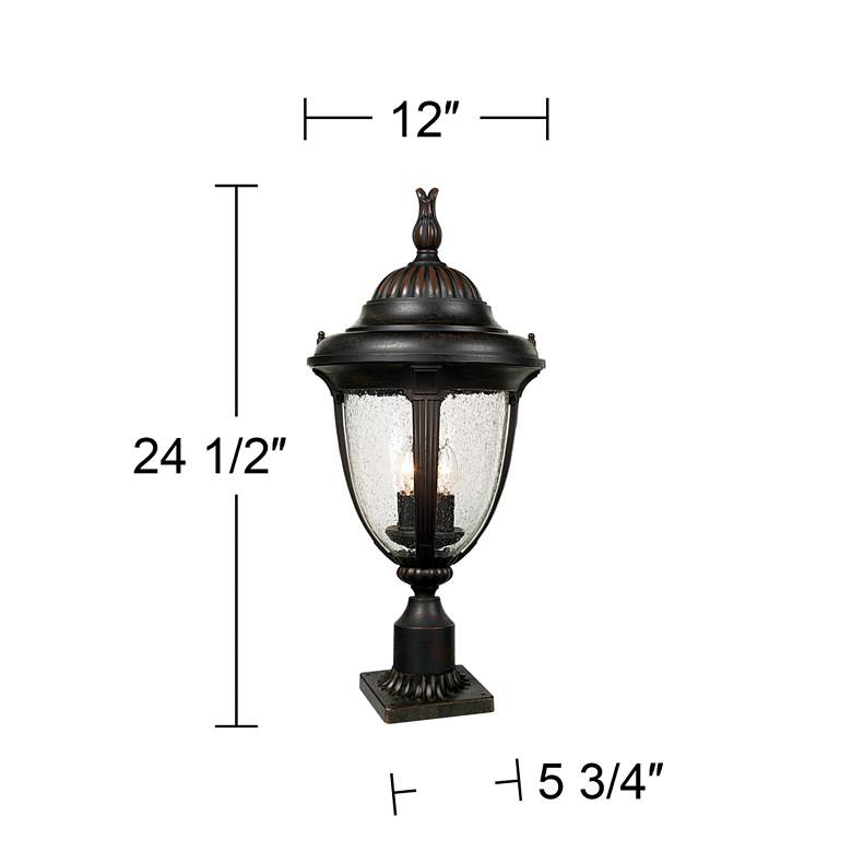 Image 5 Casa Sierra 24 1/2 inch High Bronze Finish Post Light with Pier Adapter more views