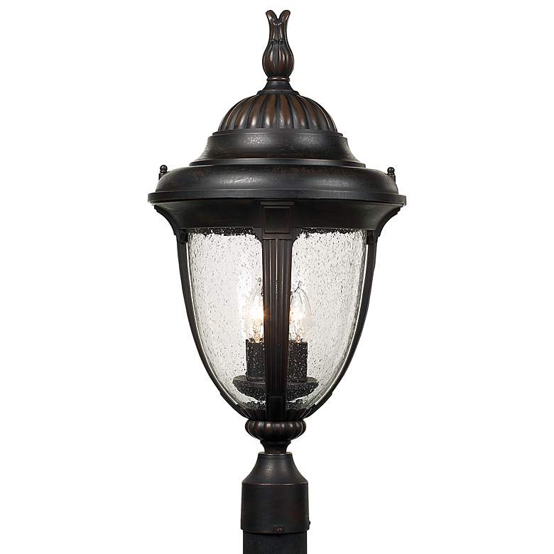 Image 3 Casa Sierra 24 1/2 inch High Bronze Finish Traditional Post Mount