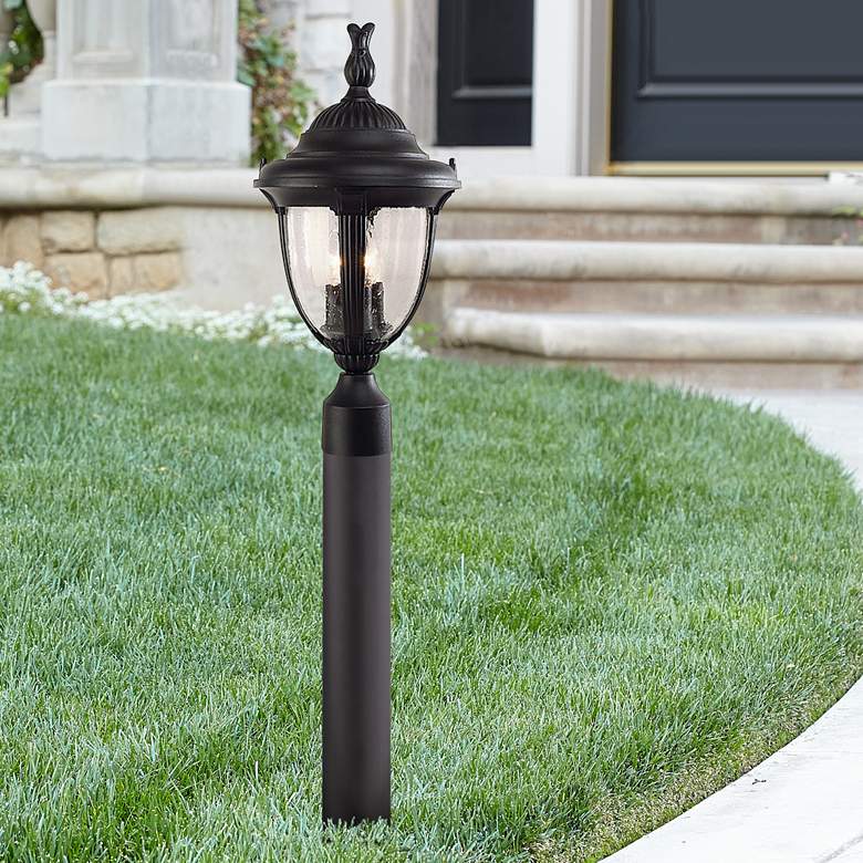 Image 1 Casa Sierra 35 1/2" Black Path Light with Low Voltage Bulb