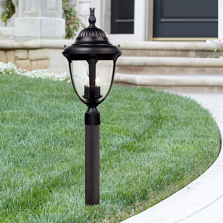 Image 1 Casa Sierra 40 1/2" Black Landscape Path Light with Low Voltage Bulb
