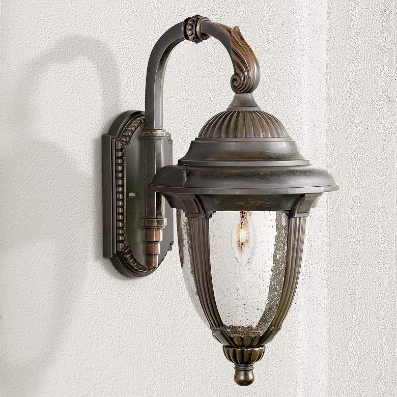 Image 1 Casa Sierra™ Seedy Glass 18 1/2" High Traditional Outdoor Light