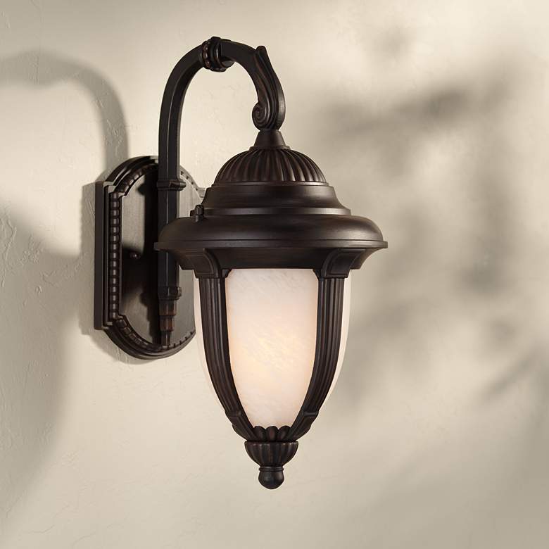 Image 1 Casa Sorrento 14 1/2" High Bronze Traditional Outdoor Wall Light