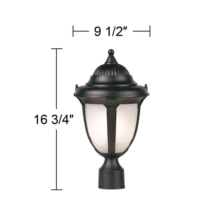 Image 6 Casa Sorrento™ 16 3/4" High Black Post Mount Light more views