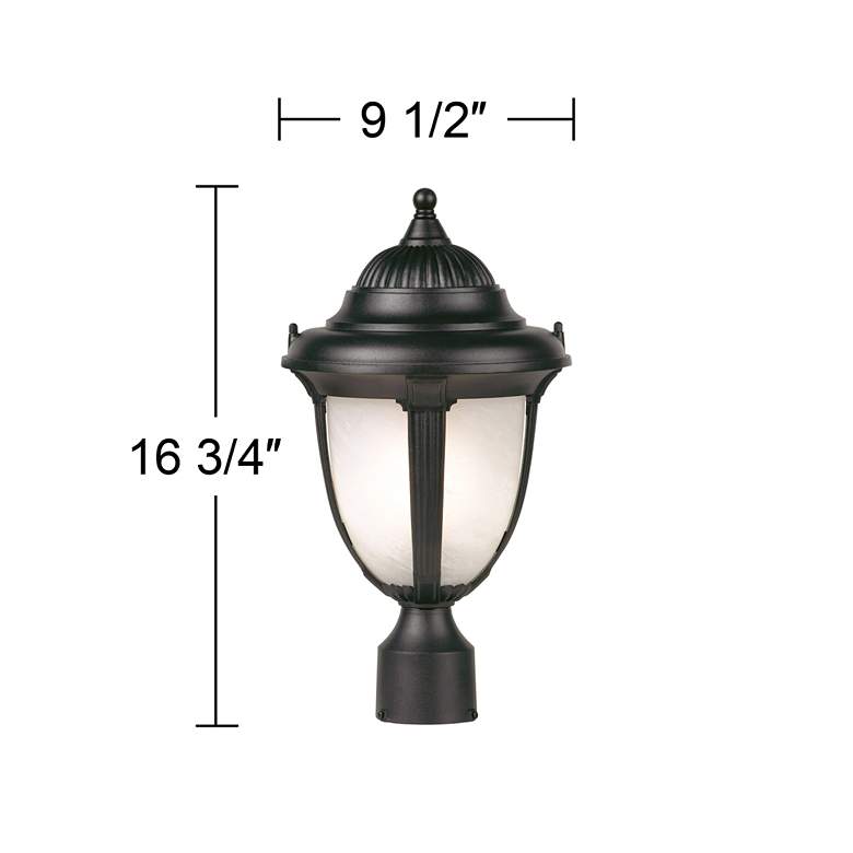 Image 6 Casa Sorrento&#8482; 16 3/4 inch  High Black Post Mount Light more views