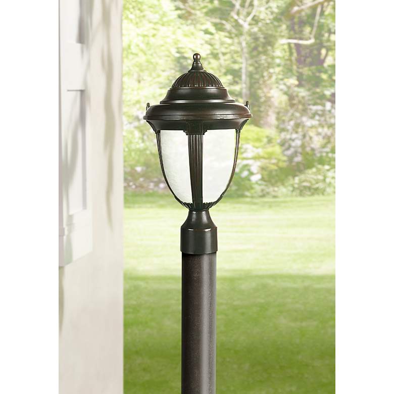 Image 1 Casa Sorrento&#8482; 16 3/4 inch High Bronze Post Mount Light