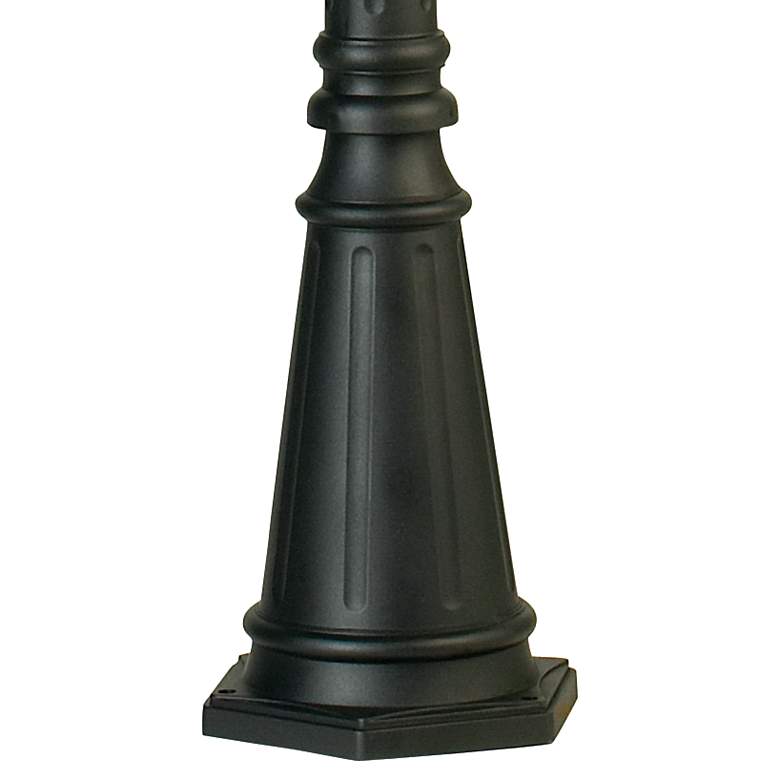 Image 3 Casa Sorrento Black Finish 90 1/2 inch High Traditional 3-Light Post Light more views