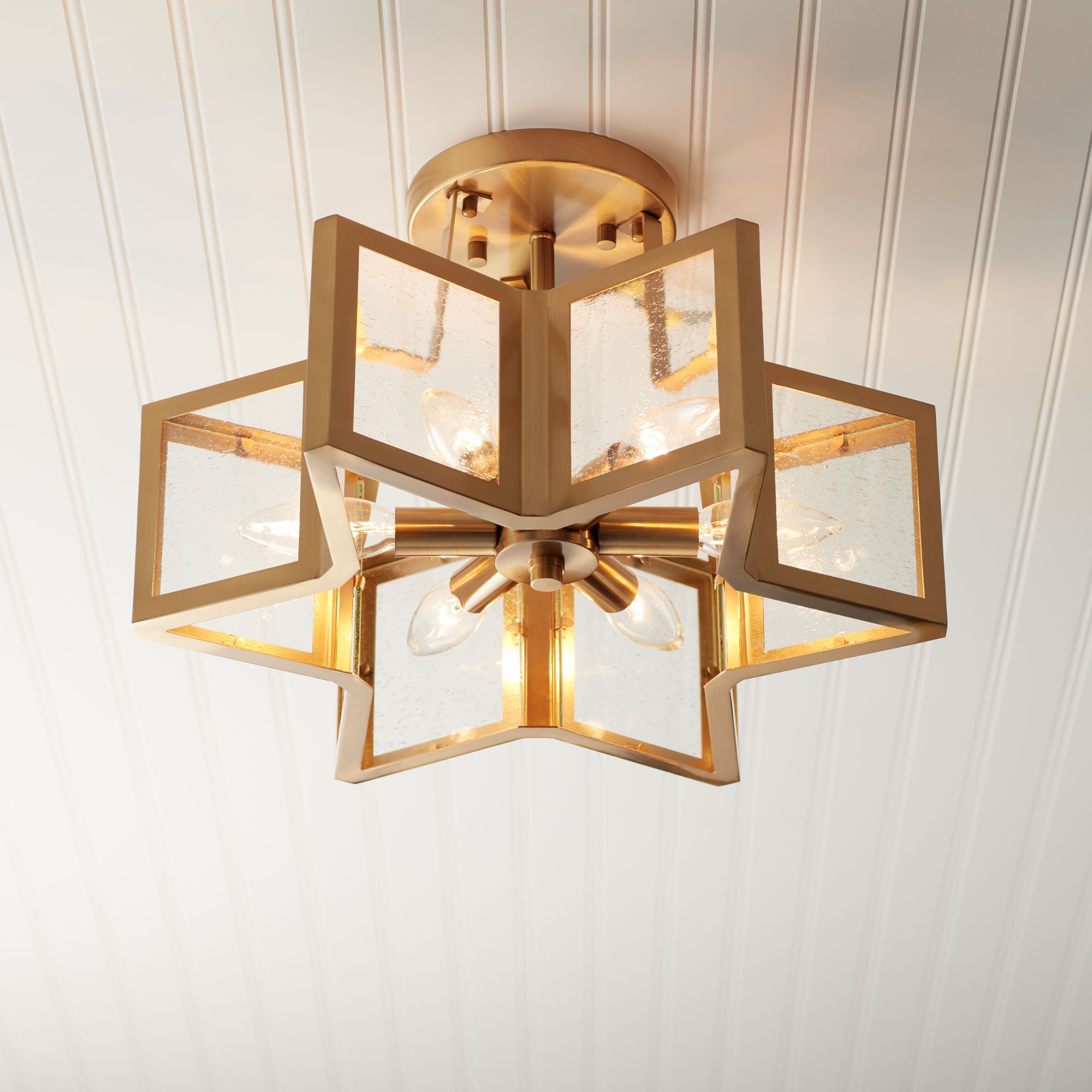 modern gold flush mount ceiling light