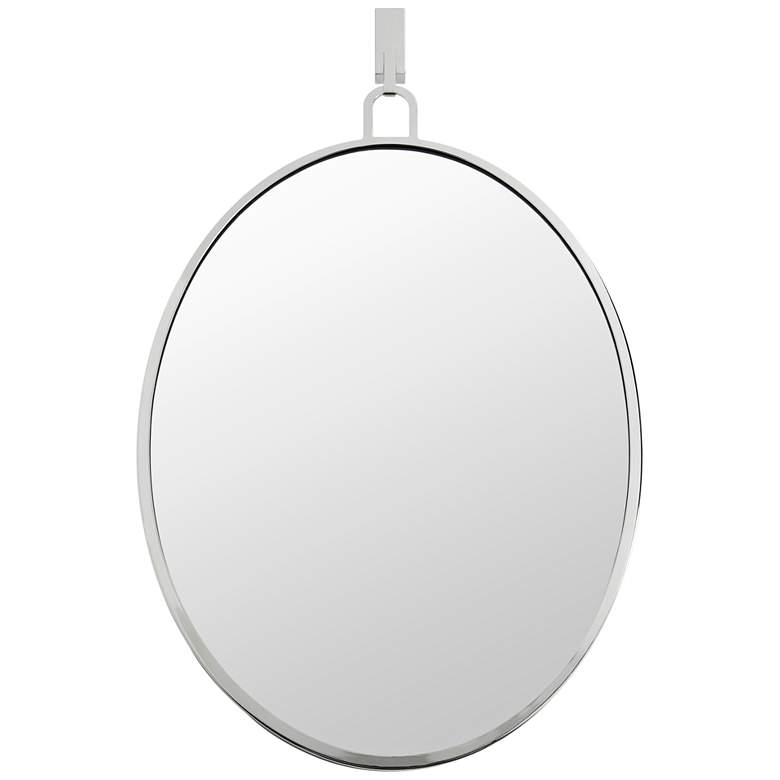 Image 1 Casa Stopwatch Polished Nickel 22 1/4"x32 1/4" Wall Mirror