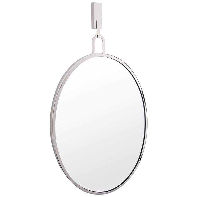 Image 2 Casa Stopwatch Polished Nickel 22 1/4 inchx32 1/4 inch Wall Mirror more views