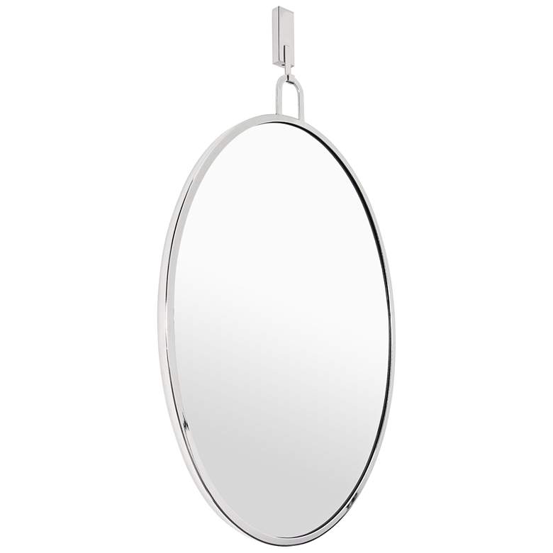 Image 3 Casa Stopwatch Polished Nickel 22 1/4 inchx32 1/4 inch Wall Mirror more views