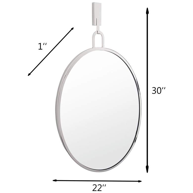 Image 7 Casa Stopwatch Polished Nickel 22 1/4"x32 1/4" Wall Mirror more views