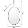 7_Casa Stopwatch Polished Nickel 22 1/4"x32 1/4" Wall Mirror more views