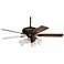 Casa Trilogy™ Bronze and Frosted Glass LED Ceiling Fan