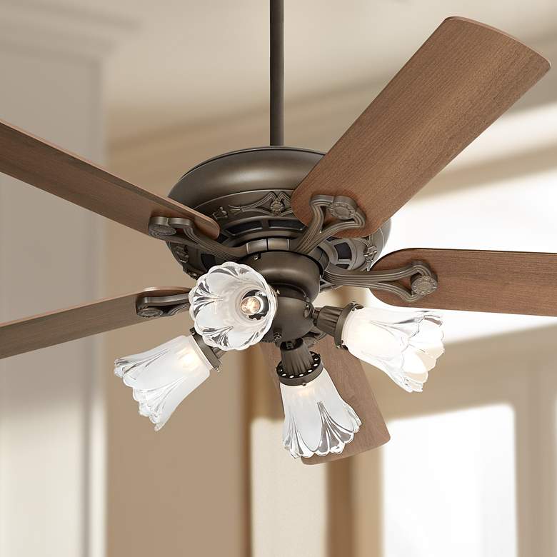 Image 1 Casa Trilogy&#8482; Frosted Glass Bronze Ceiling Fan