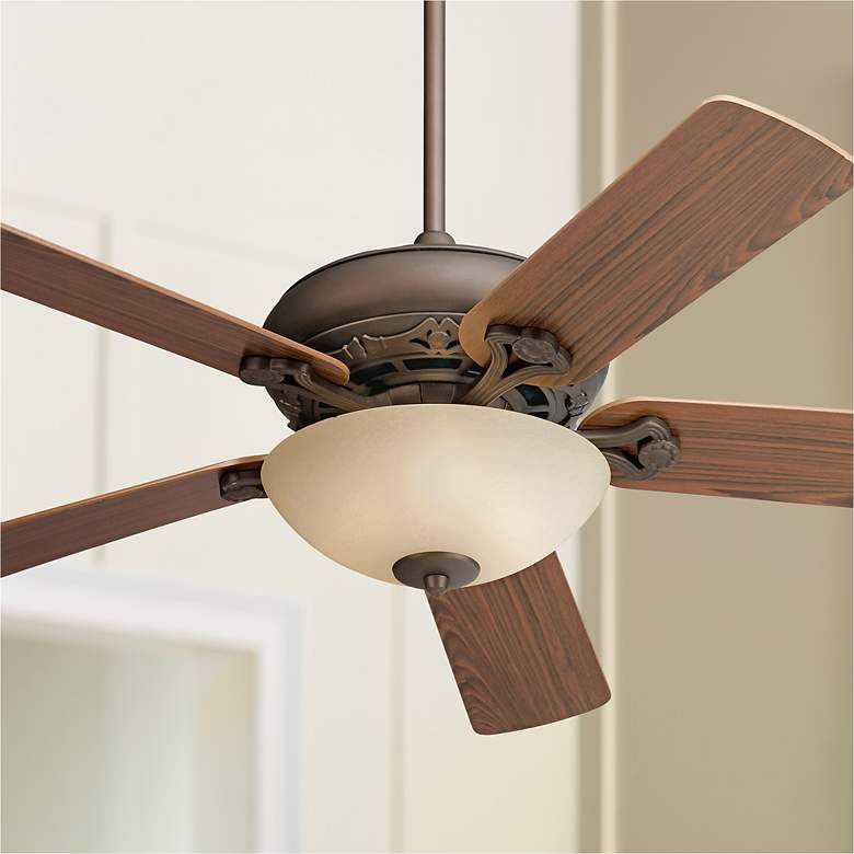 Image 1 Casa Trilogy™ Scavo Glass Dual Mount LED Ceiling Fan