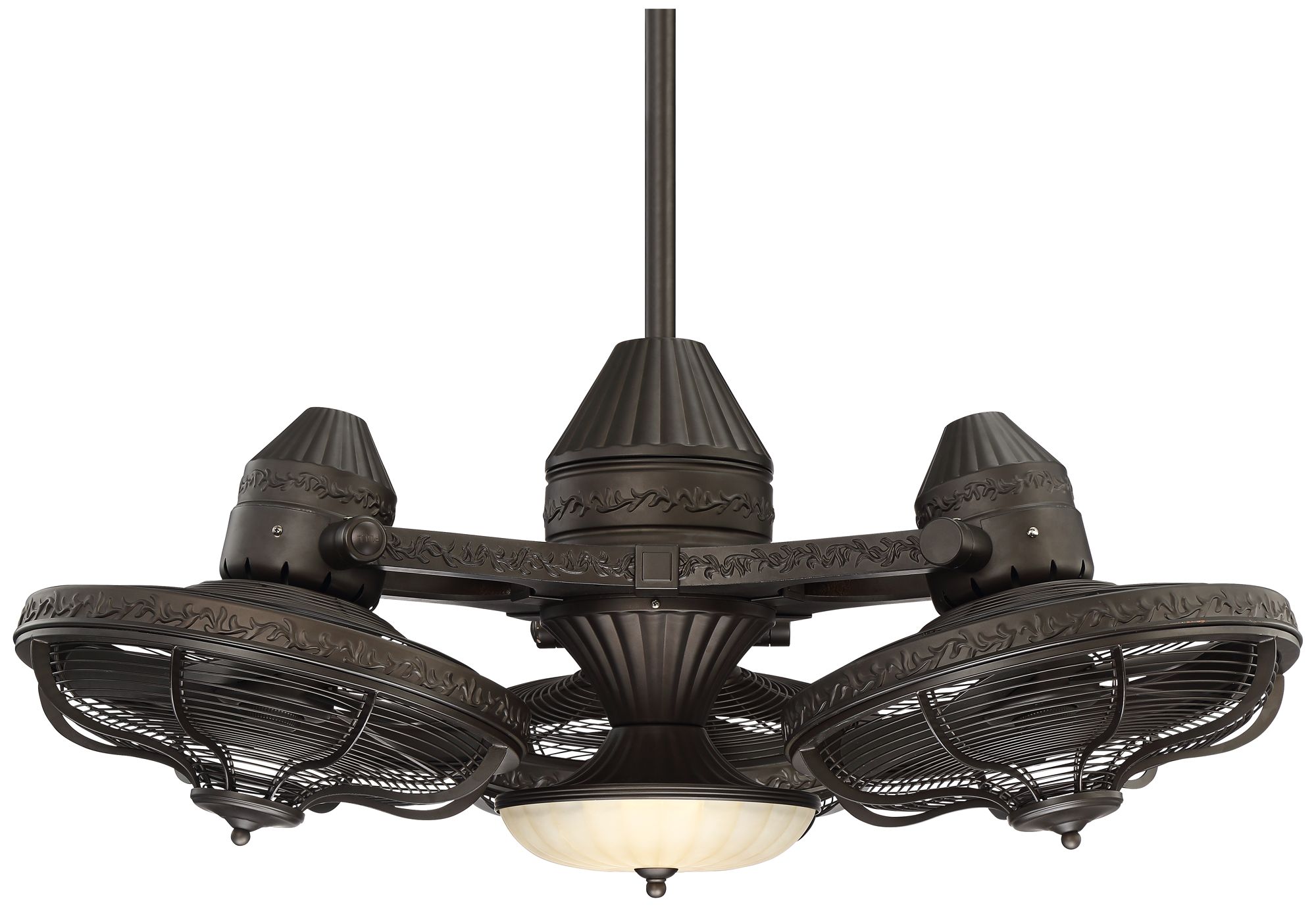 Casa Vieja 38" Esquire Bronze 3Head LED Ceiling Fan with Remote