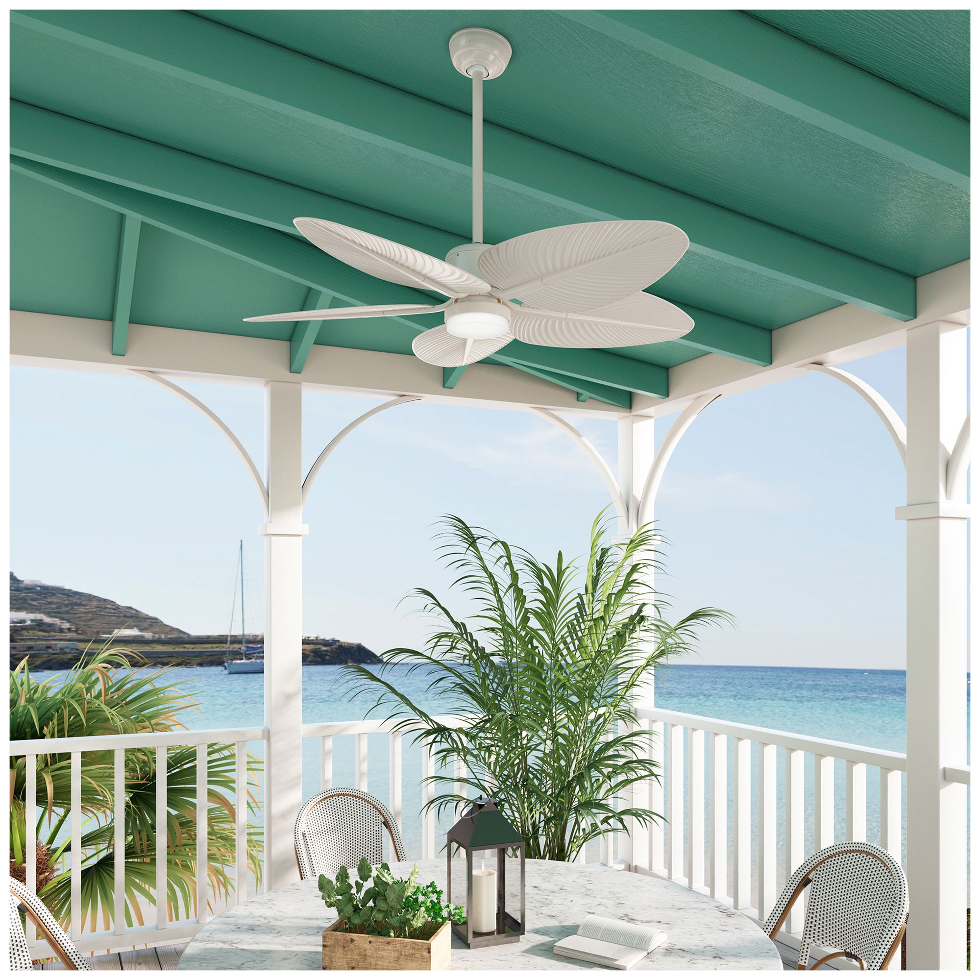 Image 2 Casablanca 52 inch Coveview ENERGY STAR Cream Damp Rated Ceiling Fan more views