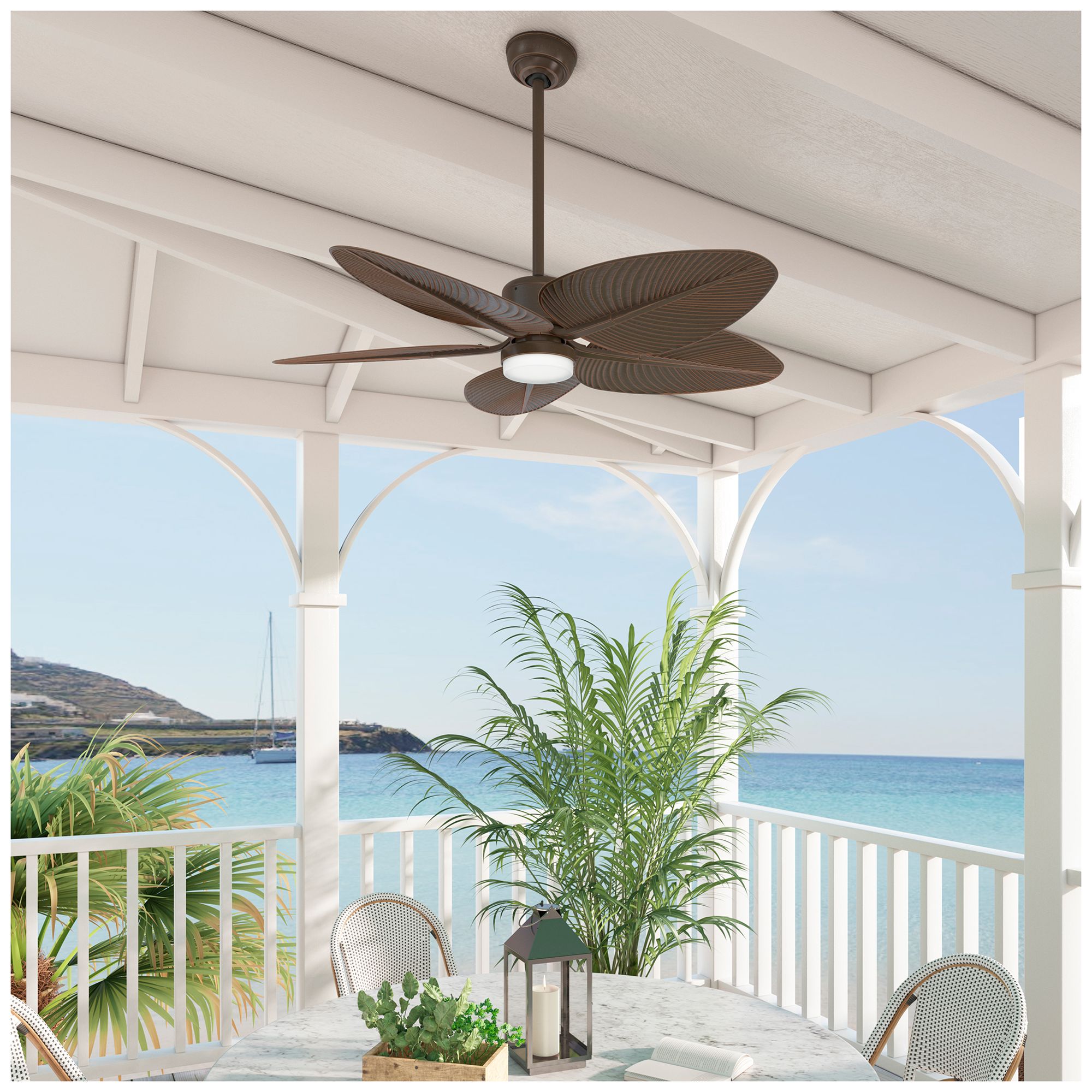 Image 3 Casablanca 52 inch Coveview ENERGY STAR Matte Bronze Damp Rated Ceiling Fan more views