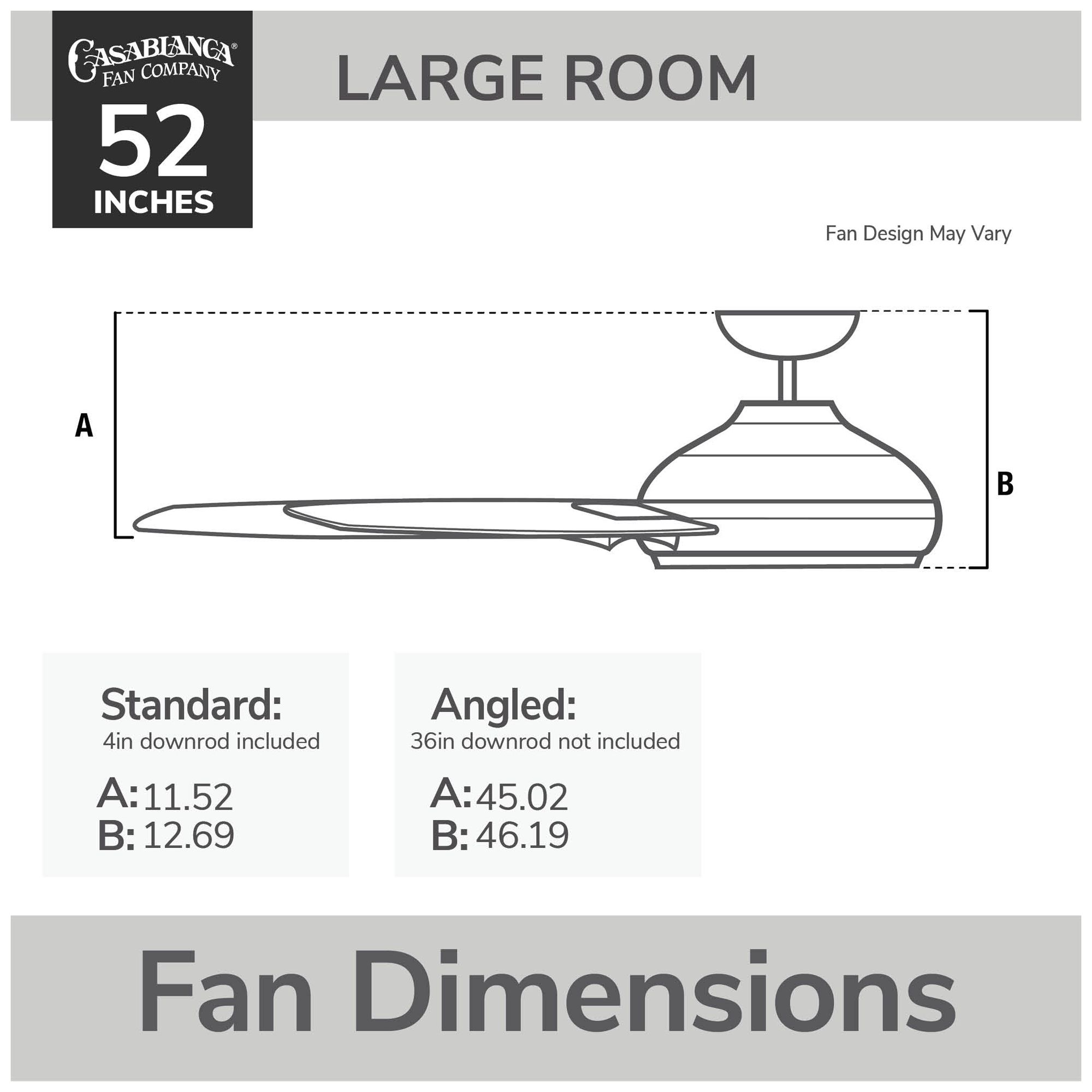 Casablanca 52 inch Coveview ENERGY STAR Matte Bronze Damp Rated Ceiling Fan