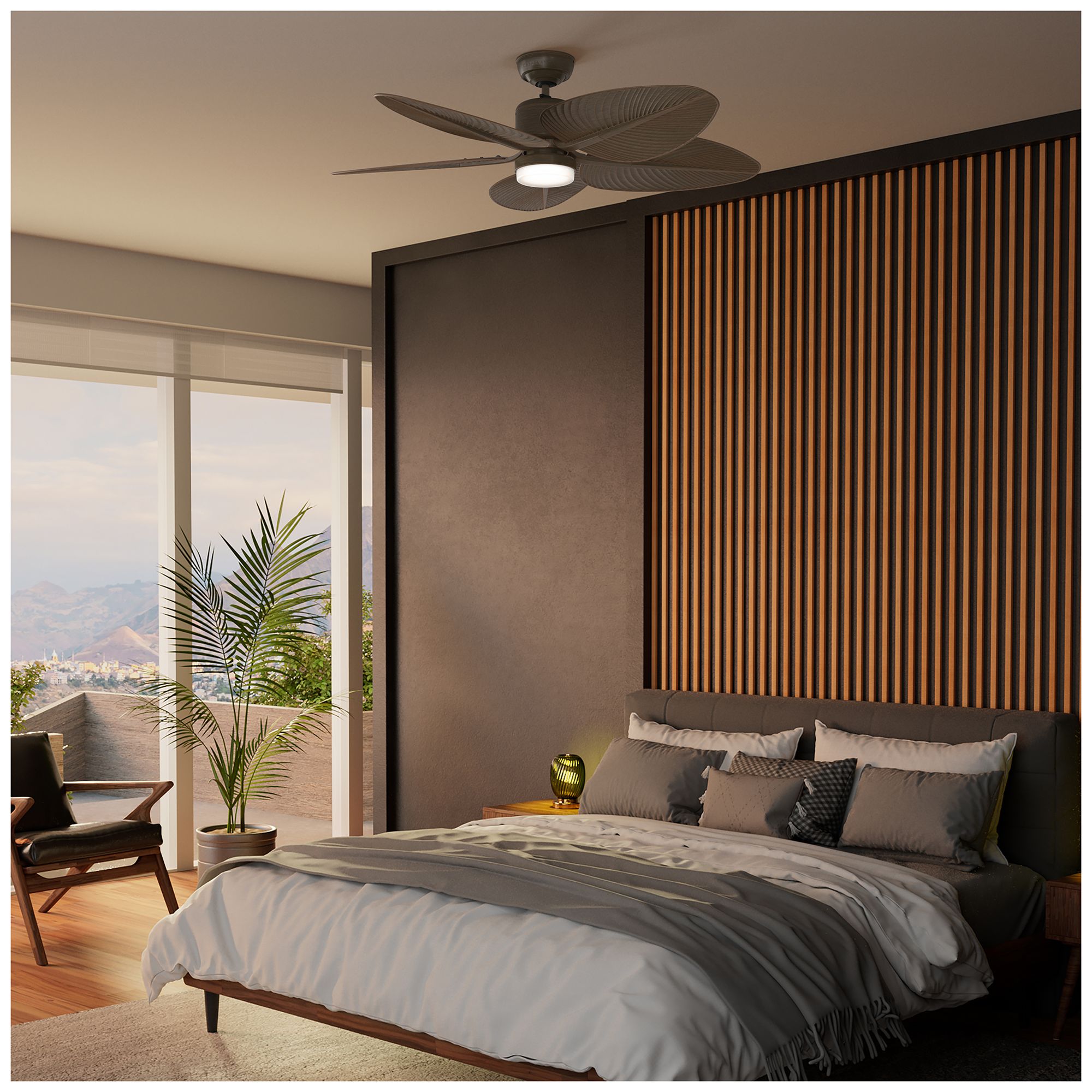 Casablanca 52 inch Coveview ENERGY STAR Matte Bronze Damp Rated Ceiling Fan