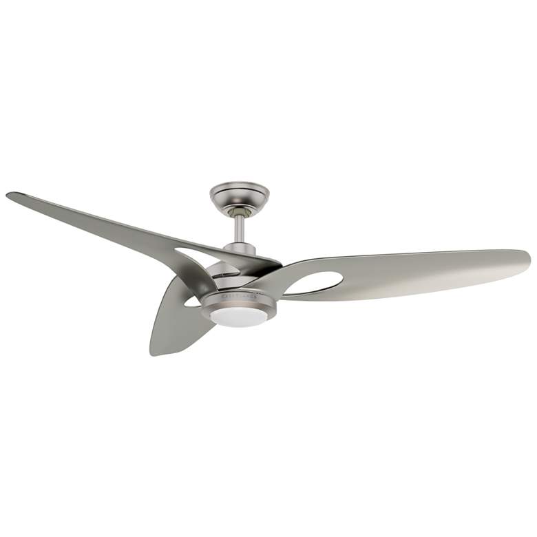 Image 2 Casablanca 60" Inez Brushed Nickel/Nickel Blades Outdoor Ceiling Fan