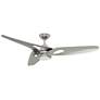 2_Casablanca 60" Inez Brushed Nickel/Nickel Blades Outdoor Ceiling Fan