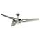 Casablanca 60" Inez Brushed Nickel/Nickel Blades Outdoor Ceiling Fan