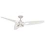2_Casablanca 60" Inez Gray w/White Blades Ceiling Fan, Light, Wall Contr