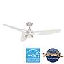 3_Casablanca 60" Inez Gray w/White Blades Ceiling Fan, Light, Wall Contr more views