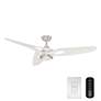 4_Casablanca 60" Inez Gray w/White Blades Ceiling Fan, Light, Wall Contr more views