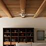 5_Casablanca 60" Inez Gray w/White Blades Ceiling Fan, Light, Wall Contr more views