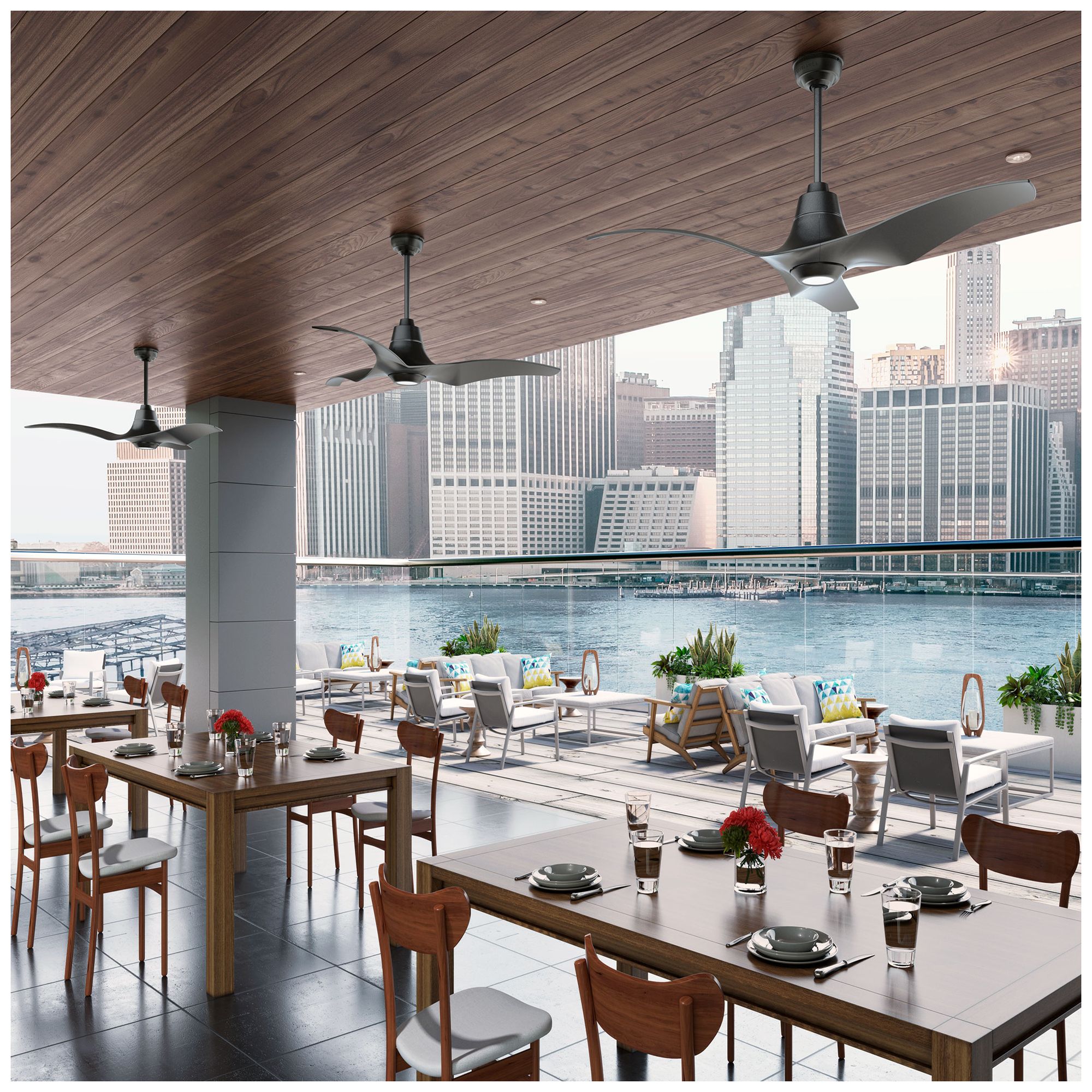 Thumbnail2 of Casablanca 60 inch Stingray ENERGY STAR Granite Damp Rated Ceiling Fan more views