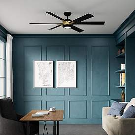 Image5 of Casablanca 65" Melia Energy Star Black/Brass LED Ceiling Fan more views