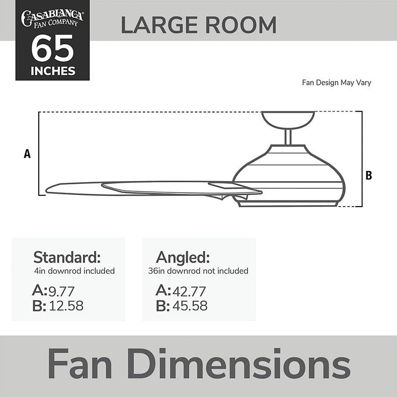 Image 7 Casablanca 65" Melia Energy Star Black/Brass LED Ceiling Fan more views