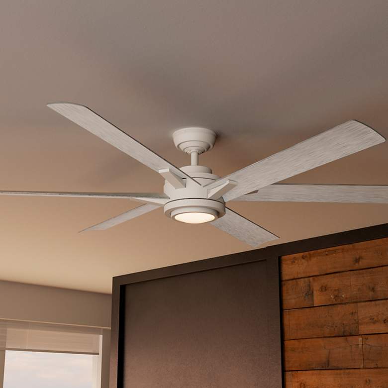 Image 1 Casablanca 65" Melia ENERGY STAR White Ceiling Fan w/Light, Wall Contr