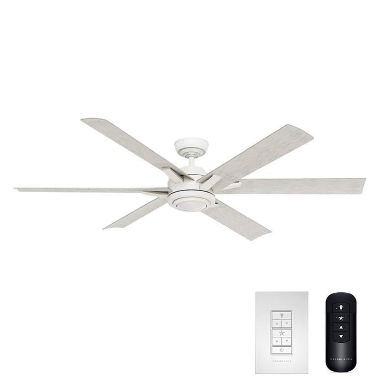 Image 4 Casablanca 65" Melia ENERGY STAR White Ceiling Fan w/Light, Wall Contr more views