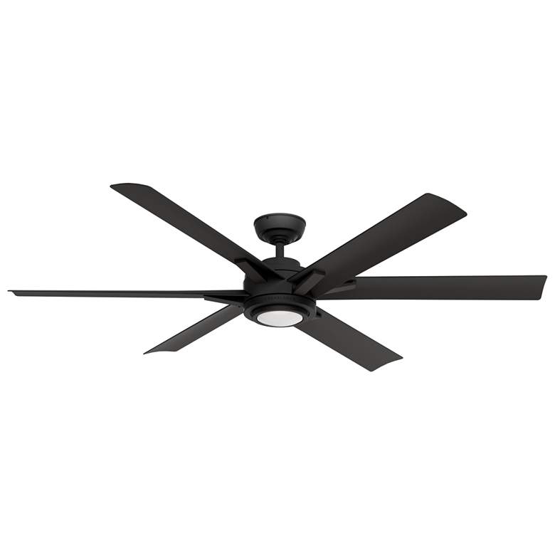 Image 1 Casablanca 65" Melia ENERGY STAR Black Ceiling Fan w/Light, Wall Control