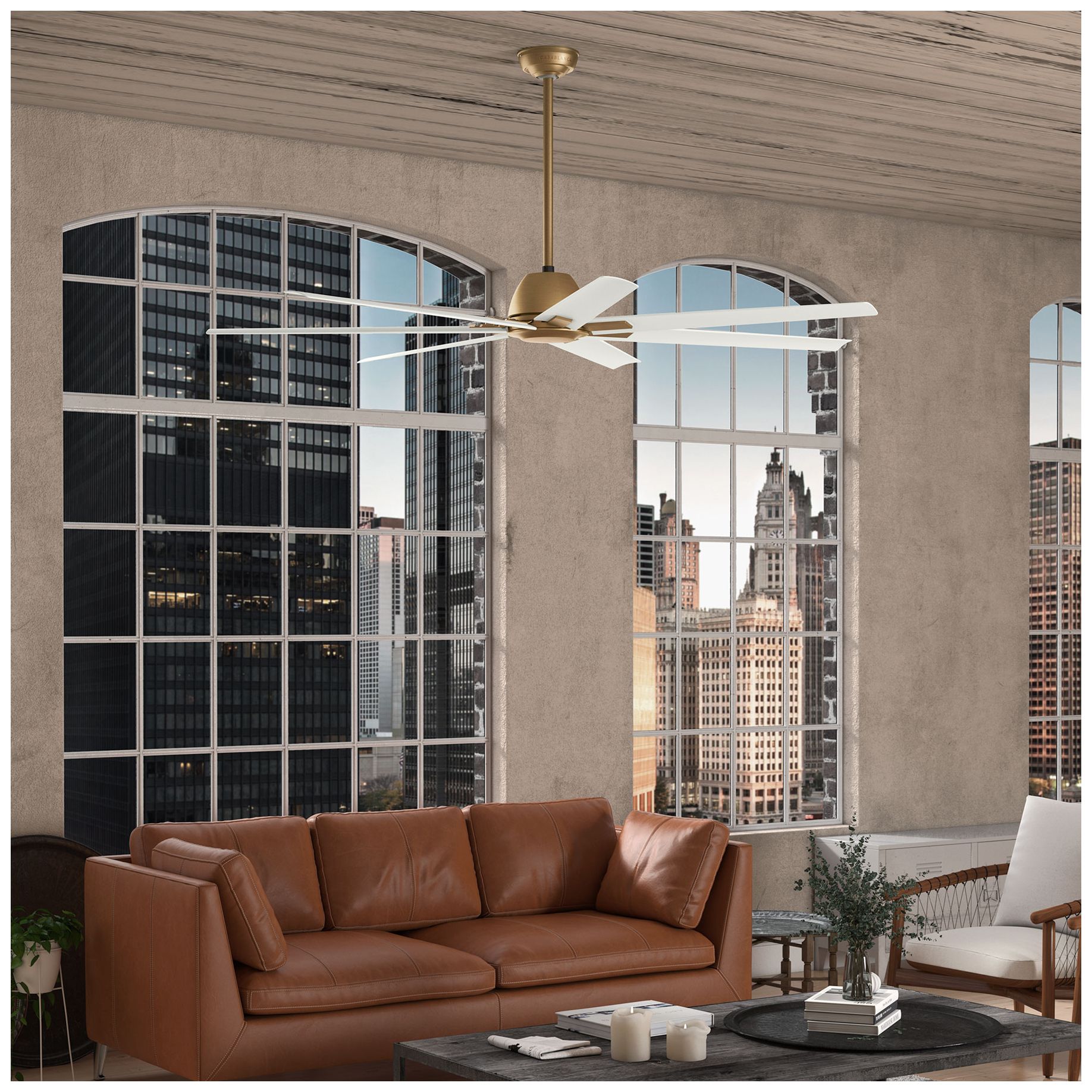 Casablanca 72" Bayhaven Alturas Gold Damp Rated Fan