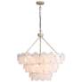 1_Cascada 27 1/4" Wide Aegean Silver 3-Tiered Pendant Light