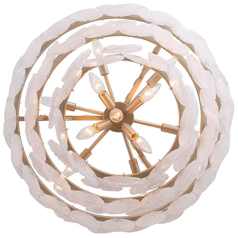 Image 4 Cascada 3 Tier - 11 Light Pendant in Silver with Cirrus Cloud Glass Shade more views