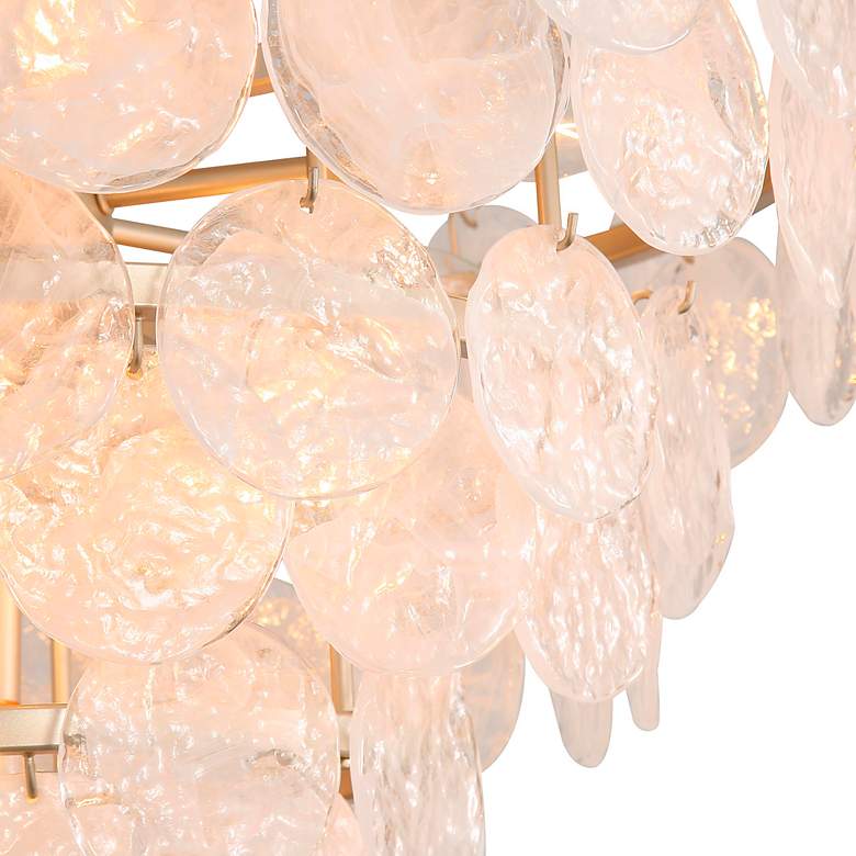 Image 5 Cascada 3 Tier - 11 Light Pendant in Silver with Cirrus Cloud Glass Shade more views