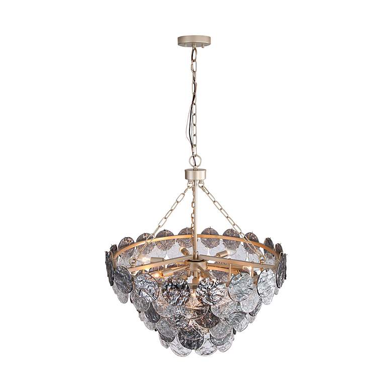 Image 4 Cascada 3 Tier - 11 Light Pendant in Silver with Smoke Plated Glass Shade more views
