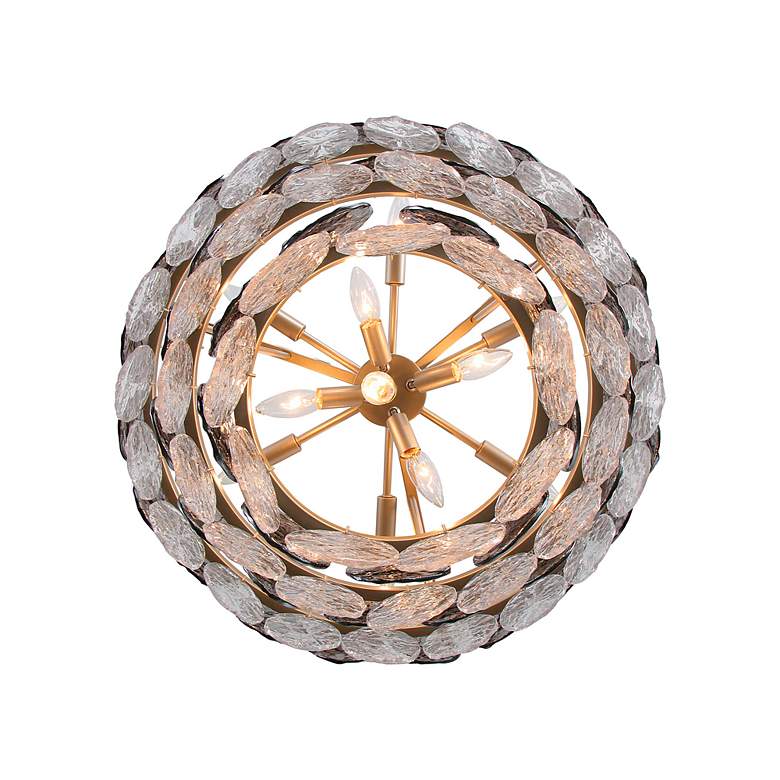Image 5 Cascada 3 Tier - 11 Light Pendant in Silver with Smoke Plated Glass Shade more views