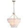 Cascada 3 Tier - 8 Light Pendant in Silver with Cirrus Cloud Glass Shade