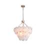 Thumbnail2 of Cascada 3 Tier - 8 Light Pendant in Silver with Cirrus Cloud Glass Shade more views