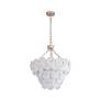 Thumbnail3 of Cascada 3 Tier - 8 Light Pendant in Silver with Cirrus Cloud Glass Shade more views