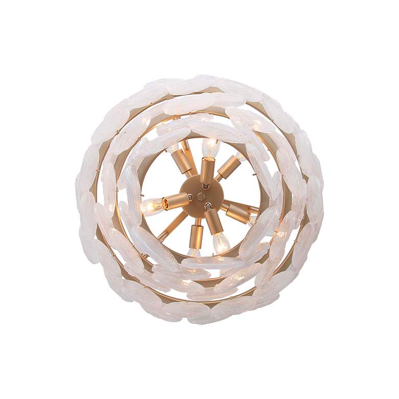 Image 4 Cascada 3 Tier - 8 Light Pendant in Silver with Cirrus Cloud Glass Shade more views