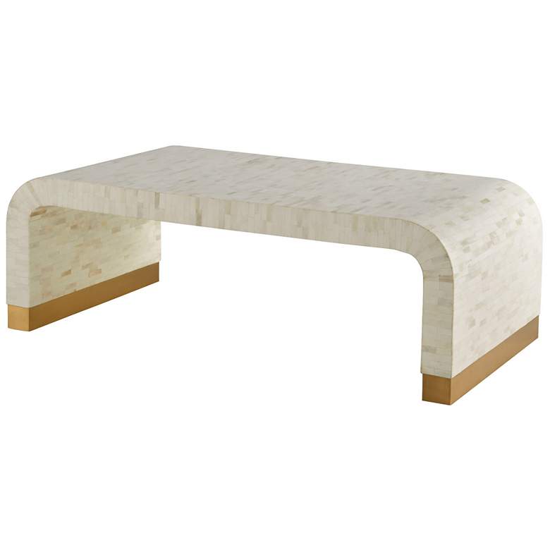Image 1 Cascada Cocktail Table - Natural Bone - Brass
